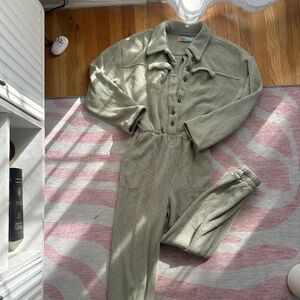 Free People Plush Jumpsuit Green